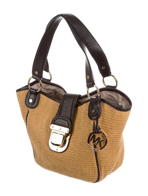 michael kors straw purse